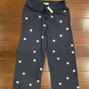 Madewell wool pants - navy with polka dots